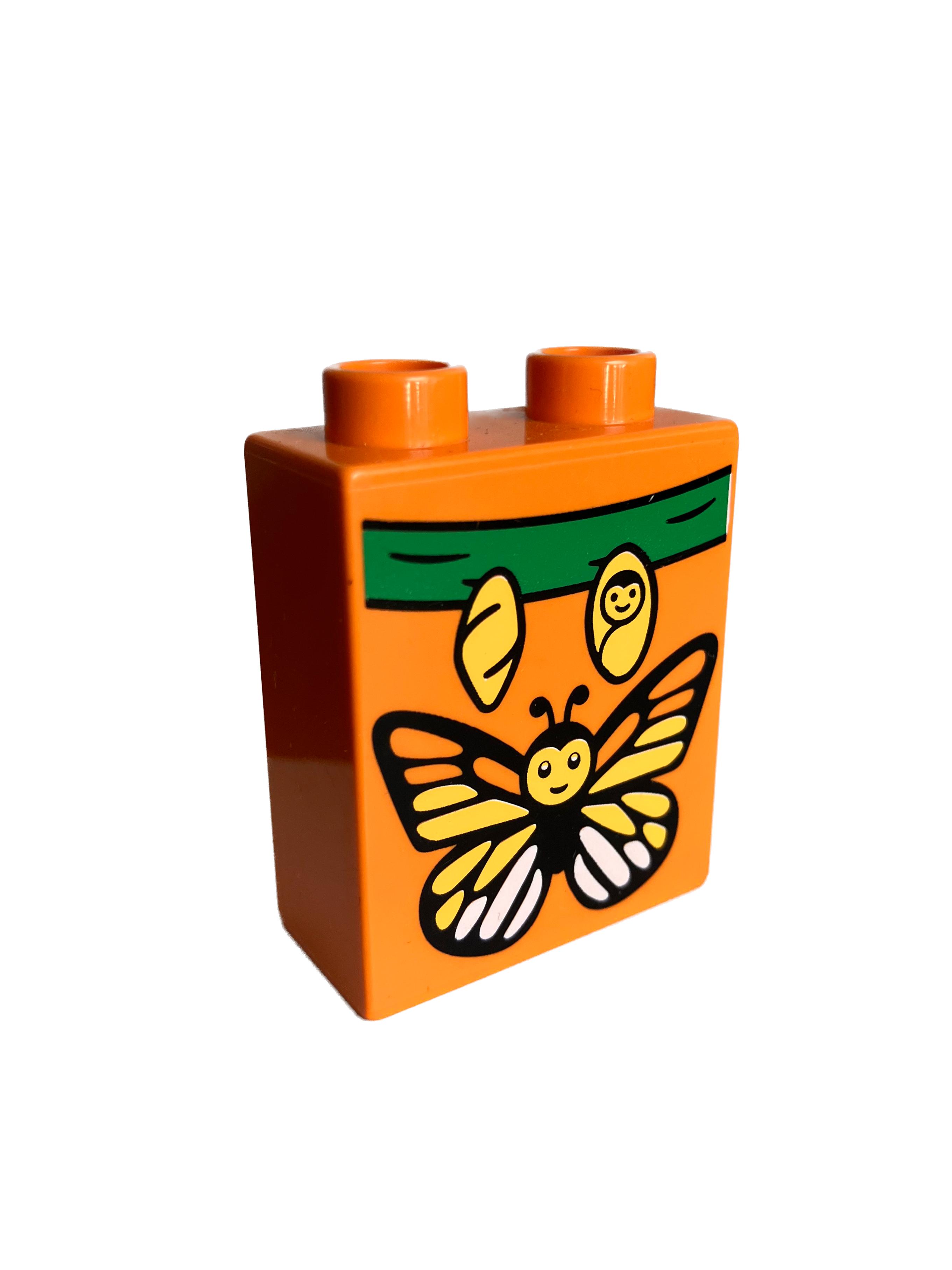 Lego Duplo kostka s potiskem motýla